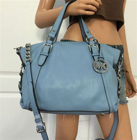 light blue michael kors purse|light blue michael kors crossbody.